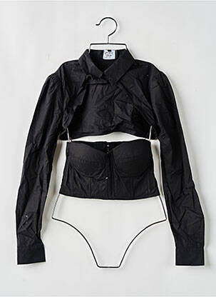Twin-set fermeture boutonnée sur le devant noir PEPE JEANS X DUA LIPA femme