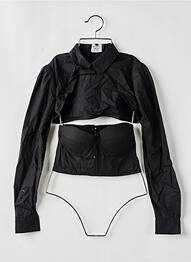 Twin-set fermeture boutonnée sur le devant noir PEPE JEANS X DUA LIPA femme