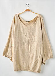 Pull col rond manches longues beige BOOHOO femme