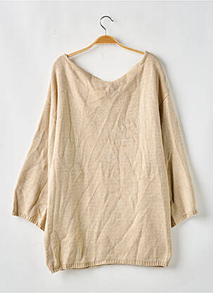 Pull col rond manches longues beige BOOHOO femme