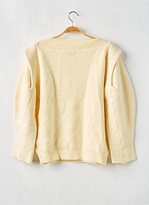 Pull col bateau manches longues beige BOOHOO femme