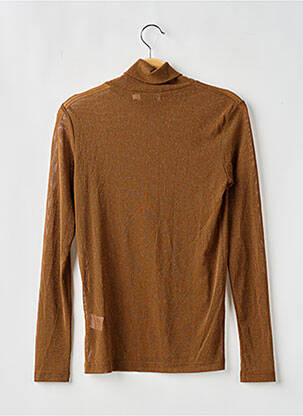 Pull col roulé coupe cintrée manches longues marron MOLLY BRACKEN femme