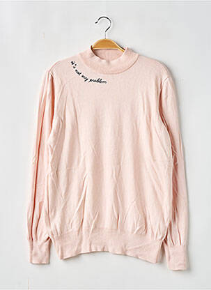 Pull resserrée sur le bas manches longues rose BIZZBEE femme