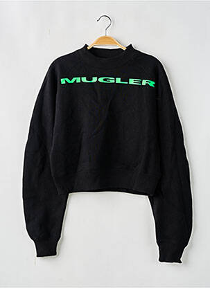 Sweat-shirt sérigraphie manches longues noir MUGLER femme