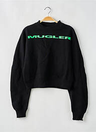 Sweat-shirt sérigraphie manches longues noir MUGLER femme