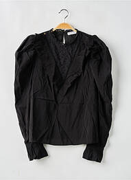 Blouse fermeture boutonnée au dos manches longues noir LOAVIES femme