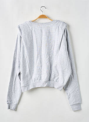Sweat-shirt sérigraphie manches longues gris ELEVEN PARIS femme