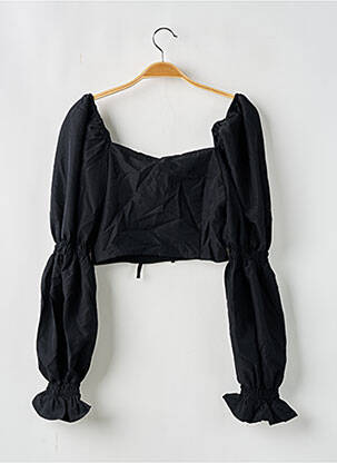 Blouse manches longues manches longues noir BOOHOO femme