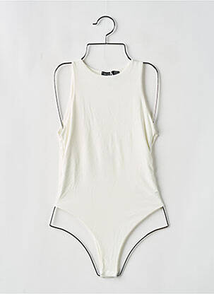 Body effet matière satinée sans manche blanc BOOHOO femme