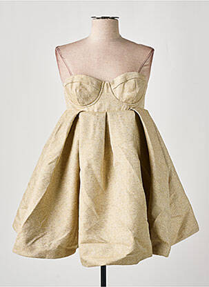 Robe courte fermeture zippée au dos sans manche or HOUSE OF CB LONDON femme