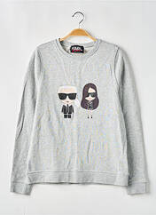 Sweat-shirt gris KARL LAGERFELD pour femme seconde vue