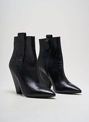 Bottines/boots matière lisse talon haut de 10cm et plus noir LIU JO femme