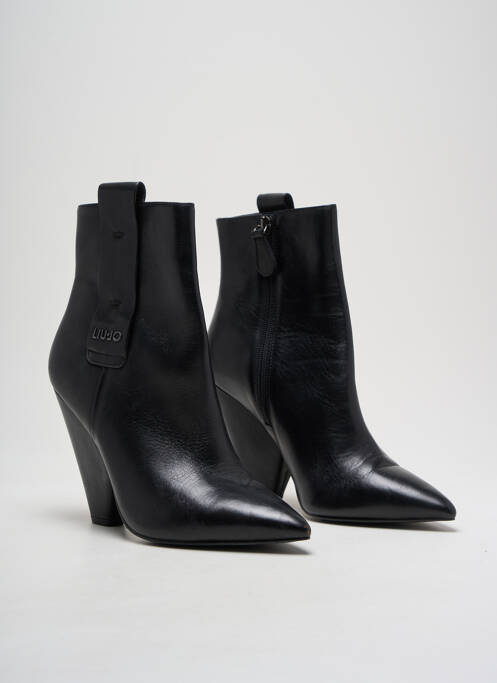 Bottines/boots matière lisse talon haut de 10cm et plus noir LIU JO femme