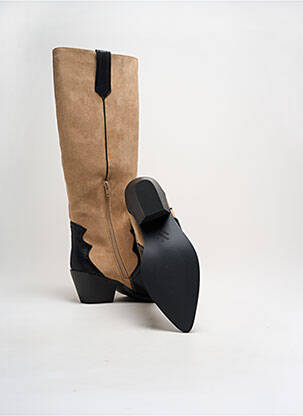 Bottes cubain talon de 4 à 6cm beige VANESSA WU femme