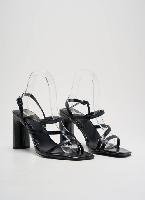 Sandales/Nu pieds noir BERSHKA pour femme