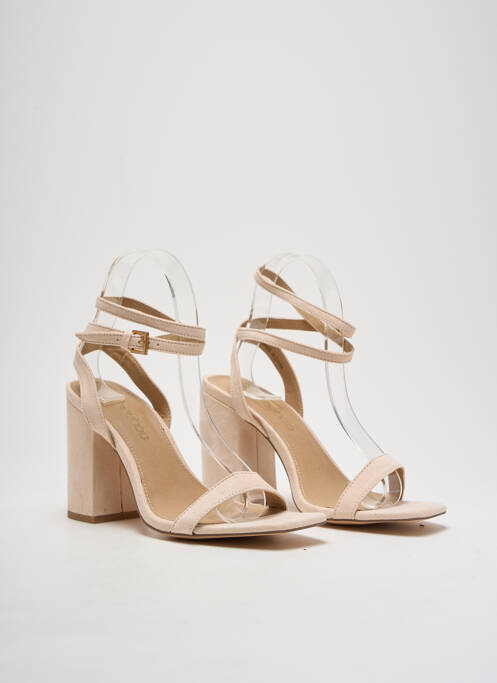 Sandales/Nu pieds beige BOOHOO pour femme
