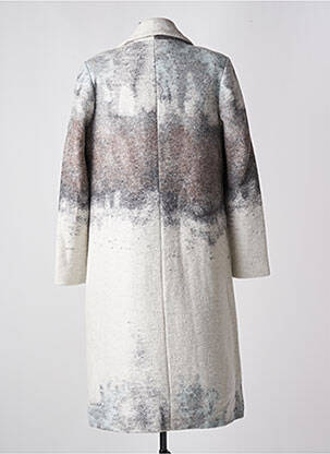 Manteau long coupe cintrée sans capuche gris MC PLANET femme