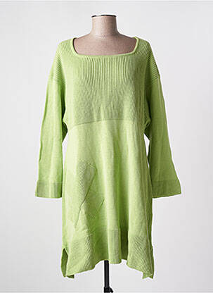 Pull stretch manches longues vert OLIVER JUNG femme