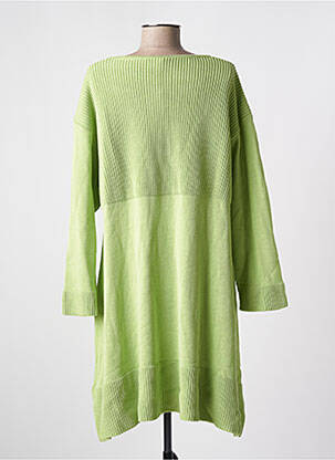 Pull stretch manches longues vert OLIVER JUNG femme