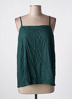 Top col carré fines bretelles vert JAN N JUNE femme