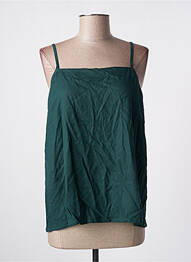Top col carré fines bretelles vert JAN N JUNE femme