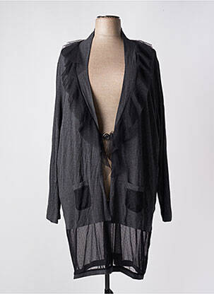 Gilet manches longues stretch gris BE THE QUEEN femme