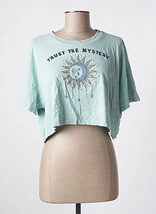 T-shirt vert BERSHKA pour femme