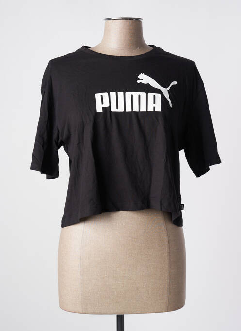 T-shirt manches mi-longues manches courtes noir PUMA femme