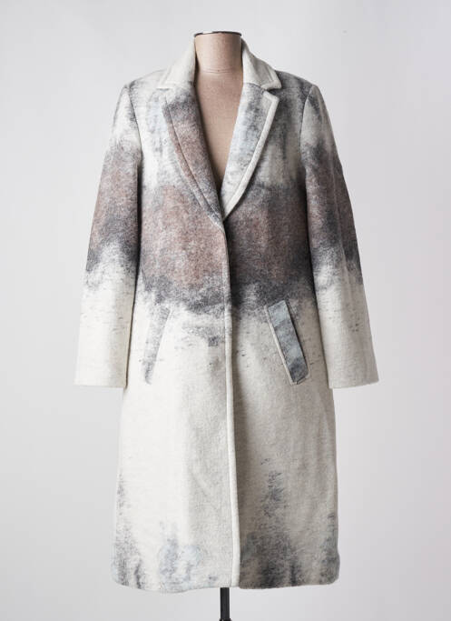 Manteau long gris MC PLANET pour femme