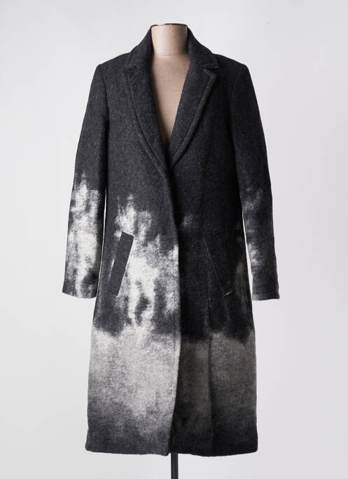 Manteau long gris fonce MC PLANET pour femme
