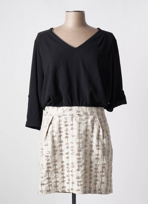 Robe courte noir LENNY B pour femme