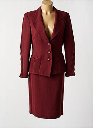 Ensemble jupe fermeture boutonnée sur le devant rouge ANGEL NINA femme