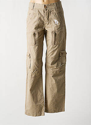 Pantalon cargo beige GANGSTER UNIT pour femme