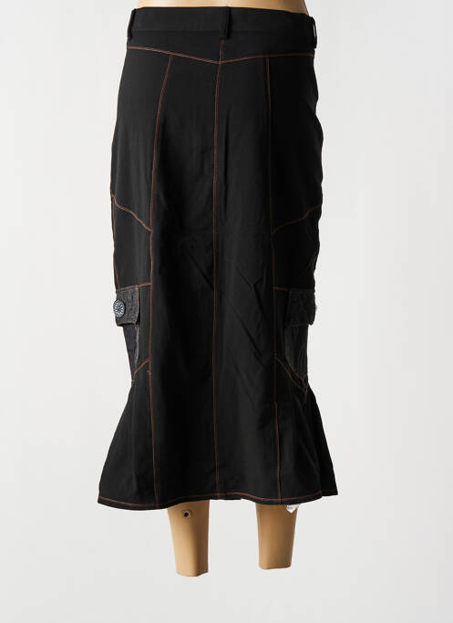 Jupe mi-longue noir BE THE QUEEN pour femme