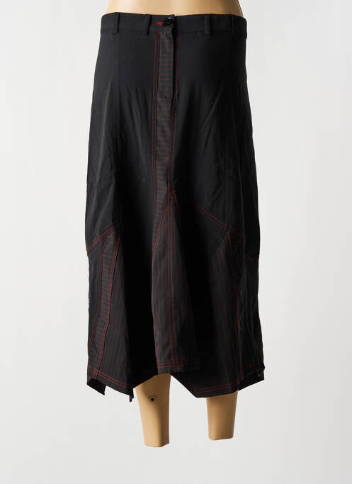 Jupe mi-longue noir BE THE QUEEN pour femme