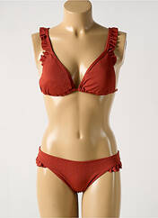 Maillot de bain 2 pièces marron FRESH & SALT pour femme seconde vue