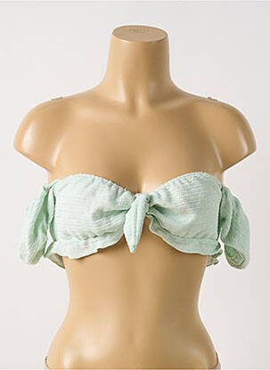 Haut de maillot de bain stretch haut bandeau vert BOOHOO femme