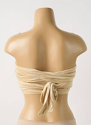 Top stretch sans manche beige RUMOURS femme