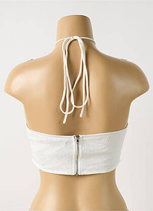 Top coupe cintrée fines bretelles blanc NASTY GAL femme