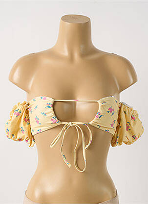 Haut de maillot de bain stretch haut bandeau jaune BOOHOO femme