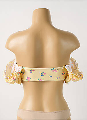 Haut de maillot de bain stretch haut bandeau jaune BOOHOO femme