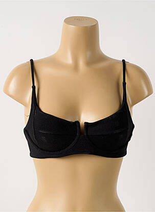 Haut de maillot de bain stretch haut soutien-gorge moulé noir STRIPSKY femme