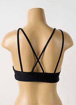 Haut de maillot de bain stretch haut soutien-gorge avec mousse de rembourrage amovible noir SANS MARQUE femme