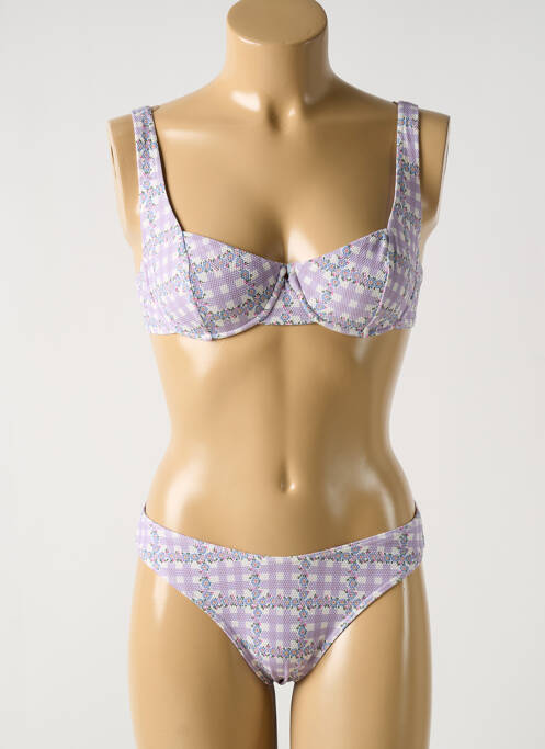 Maillot de bain 2 pièces violet ROUJE pour femme