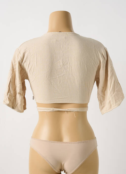 Top beige BOOHOO pour femme