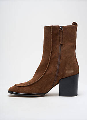 Bottines/boots nubuck talon de 4 à 6cm marron ANGEL ALARCON femme