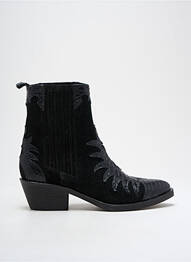 Bottines/boots tissage satiné talon de 4 à 6cm noir REQINS femme