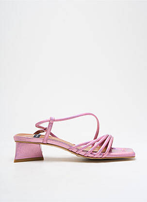 Sandales/nu pieds matière lisse talon de 4 à 6cm rose ANGEL ALARCON femme