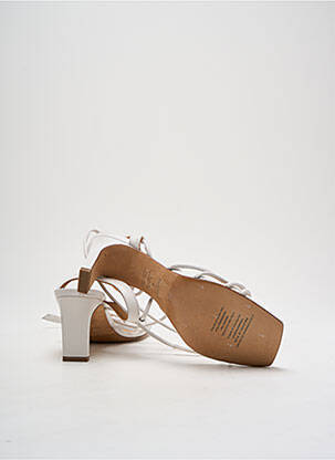 Tongs matière lisse talon de 4 à 6cm blanc BOBBIES femme