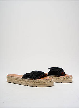 Espadrilles nubuck talon plat jusqu'à 3cm noir BOCAGE femme